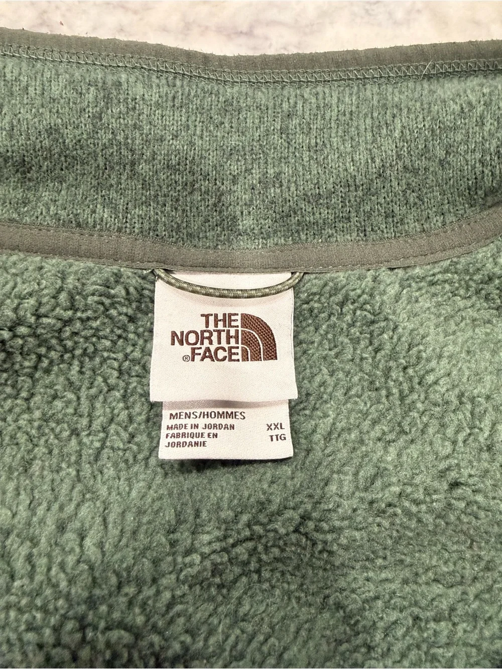 The North Face Men's Heather Green Gordon Lyons Quarter-Zip Fleece Pullover - 2X
